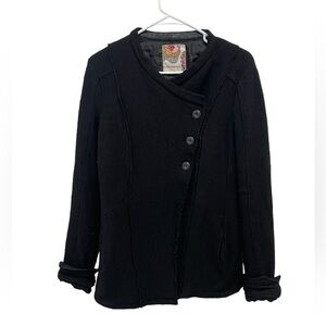 Free People black vintage coat size 4